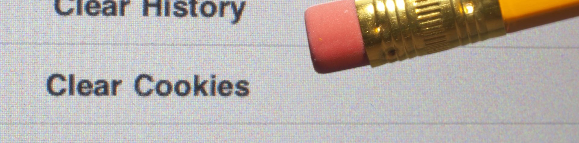 Clear cookies option on a computer screen
